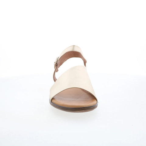 Miz Mooz Delphina Womens Gold Leather Hook & Loop Strap Sandals Shoes