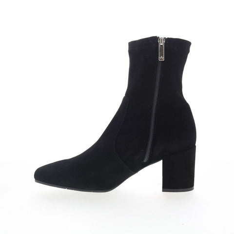 Aquatalia Demetra TW5DEMA1 Womens Black Suede Pull On Ankle & Booties Boots