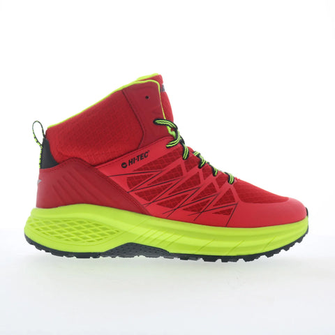Hi-Tec Demolisher Mid CG80046M-RBY Mens Red Synthetic Lace Up Hiking Boots