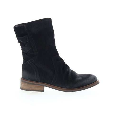 Miz Mooz Demy Womens Black Suede Zipper Casual Dress Boots