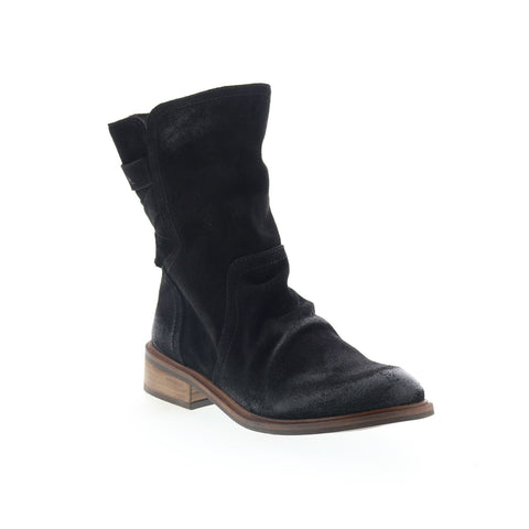 Miz Mooz Demy Womens Black Suede Zipper Casual Dress Boots