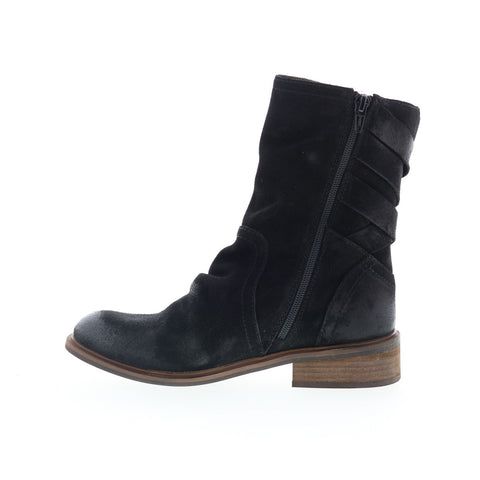 Miz Mooz Demy Womens Black Suede Zipper Casual Dress Boots