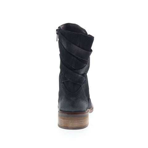 Miz Mooz Demy Womens Black Suede Zipper Casual Dress Boots