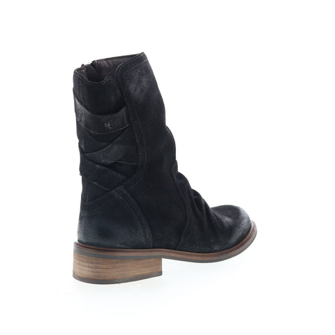 Miz Mooz Demy Womens Black Suede Zipper Casual Dress Boots