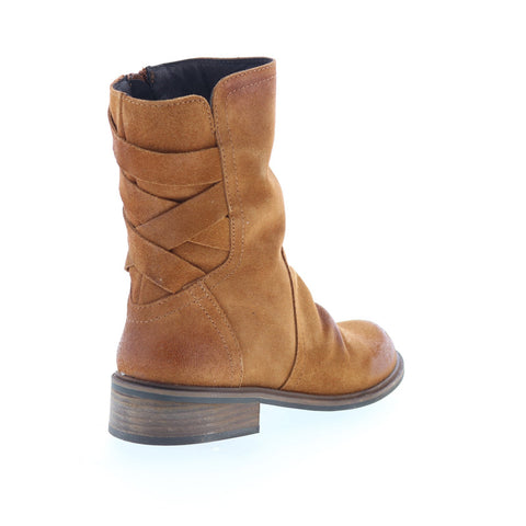 Miz Mooz Demy Womens Brown Suede Zipper Casual Dress Boots