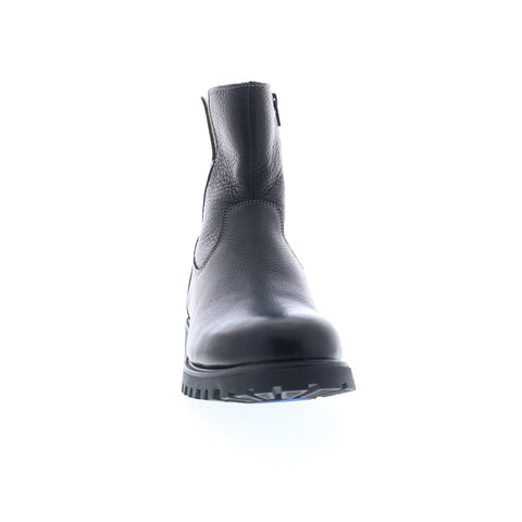 Bos. & Co. Derek Mens Black Leather Zipper Casual Dress Boots