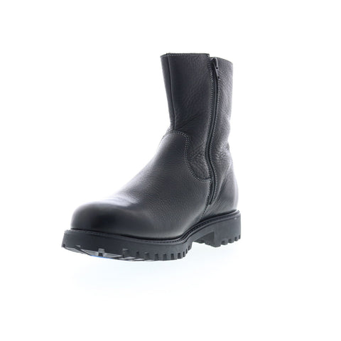 Bos. & Co. Derek Mens Black Leather Zipper Casual Dress Boots