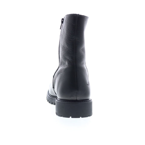 Bos. & Co. Derek Mens Black Leather Zipper Casual Dress Boots