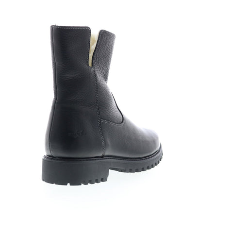 Bos. & Co. Derek Mens Black Leather Zipper Casual Dress Boots