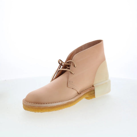 Clarks Desert Boot 26159091 Mens Beige Leather Lace Up Desert Boots