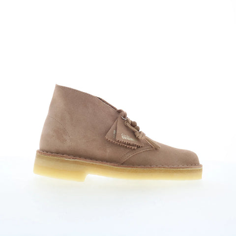 Clarks Desert Boot 26173214 Womens Beige Suede Lace Up Desert Boots
