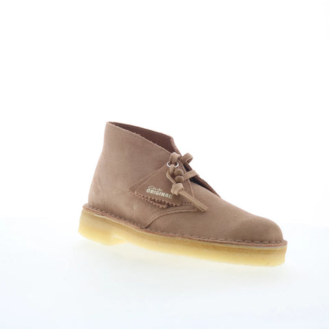 Clarks Desert Boot 26173214 Womens Beige Suede Lace Up Desert Boots