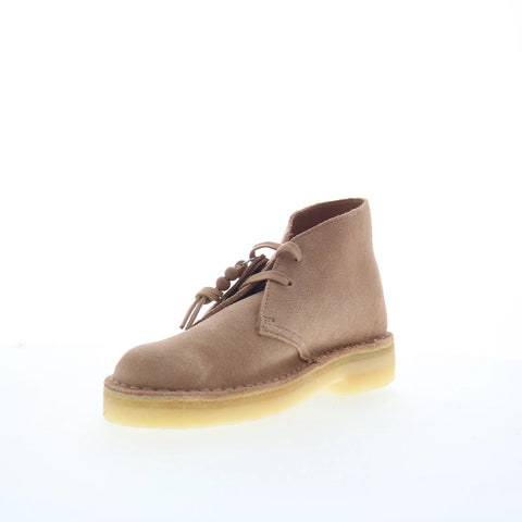 Clarks Desert Boot 26173214 Womens Beige Suede Lace Up Desert Boots