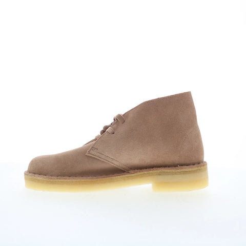 Clarks Desert Boot 26173214 Womens Beige Suede Lace Up Desert Boots