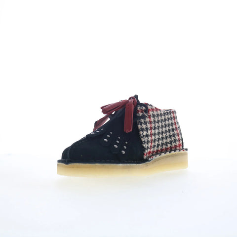 Clarks Desert Trek 26182799 Womens Black Suede Oxford Flats Shoes