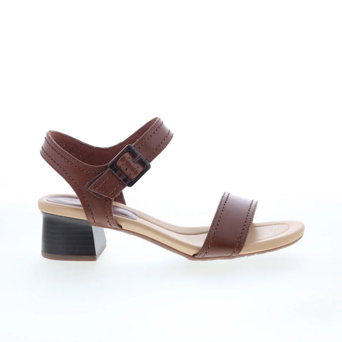 Clarks Desirae Coast 26177079 Womens Brown Leather Strap Sandals Shoes