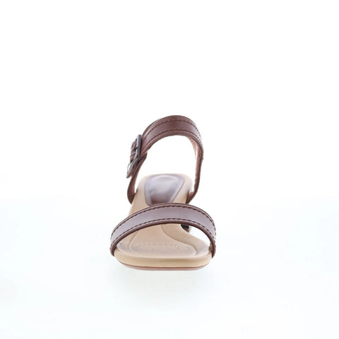 Clarks Desirae Coast 26177079 Womens Brown Leather Strap Sandals Shoes