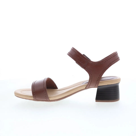 Clarks Desirae Coast 26177079 Womens Brown Leather Strap Sandals Shoes