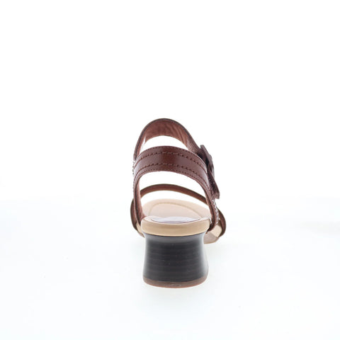 Clarks Desirae Coast 26177079 Womens Brown Leather Strap Sandals Shoes