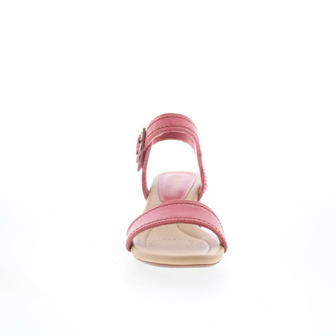 Clarks Desirae Coast 26177080 Womens Pink Wide Leather Strap Sandals Shoes
