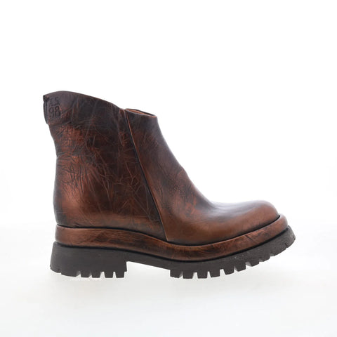 A.S. 98 Devin Womens Brown Leather Zipper Casual Dress Boots