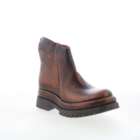 A.S. 98 Devin Womens Brown Leather Zipper Casual Dress Boots