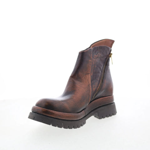 A.S. 98 Devin Womens Brown Leather Zipper Casual Dress Boots