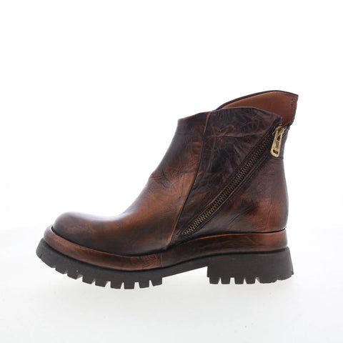 A.S. 98 Devin Womens Brown Leather Zipper Casual Dress Boots