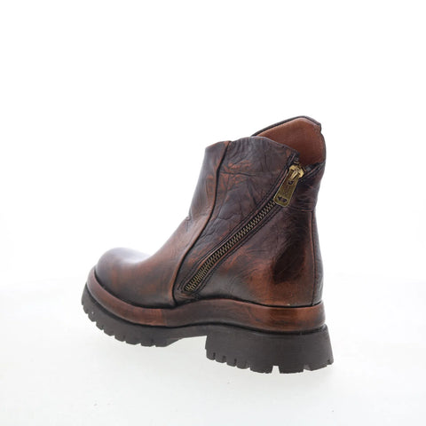 A.S. 98 Devin Womens Brown Leather Zipper Casual Dress Boots