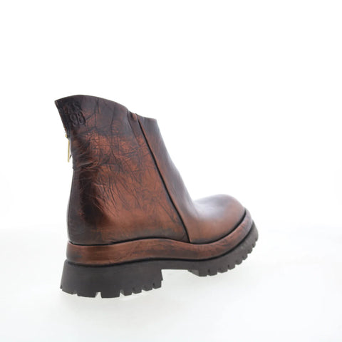 A.S. 98 Devin Womens Brown Leather Zipper Casual Dress Boots