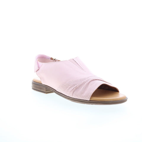 Miz Mooz Devon Womens Pink Leather Strap Slingback Sandals Shoes