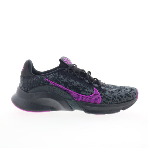 Nike SuperRep Go 3 Next Nature Flyknit Womens Black Mesh Athletic Shoes