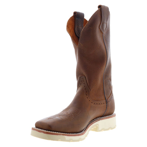 Double H Wooten Domestic Square Toe Roper 12" Mens Brown Work Boots