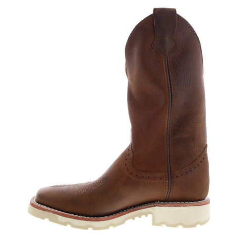 Double H Wooten Domestic Square Toe Roper 12" Mens Brown Work Boots