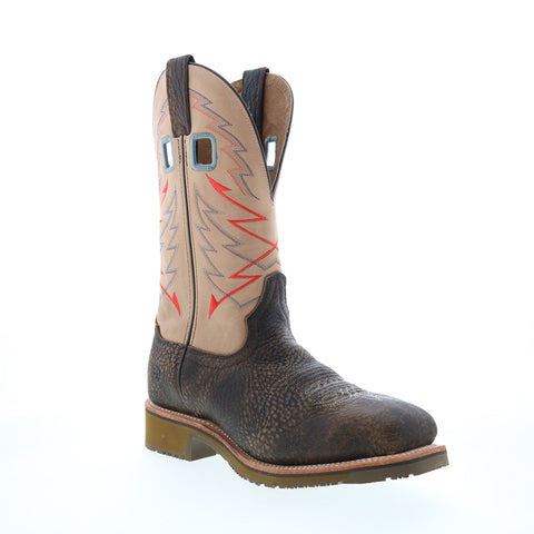 Double H Rogan Steel Toe Square Roper 11" DH7010 Mens Brown Wide Work Boots