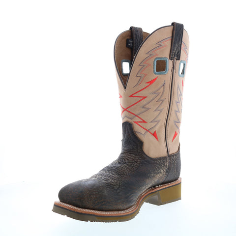 Double H Rogan Steel Toe Square Roper 11" DH7010 Mens Brown Wide Work Boots