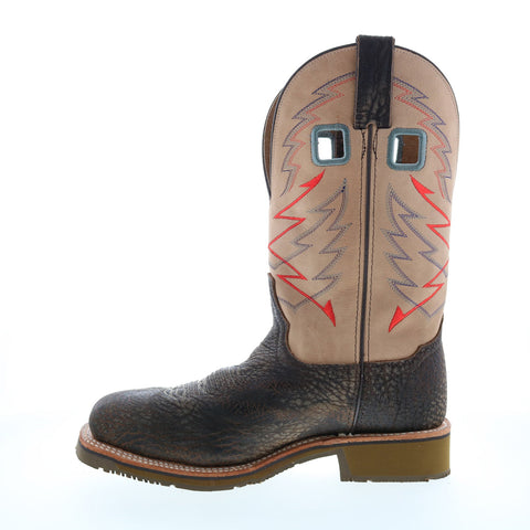 Double H Rogan Steel Toe Square Roper 11" DH7010 Mens Brown Wide Work Boots