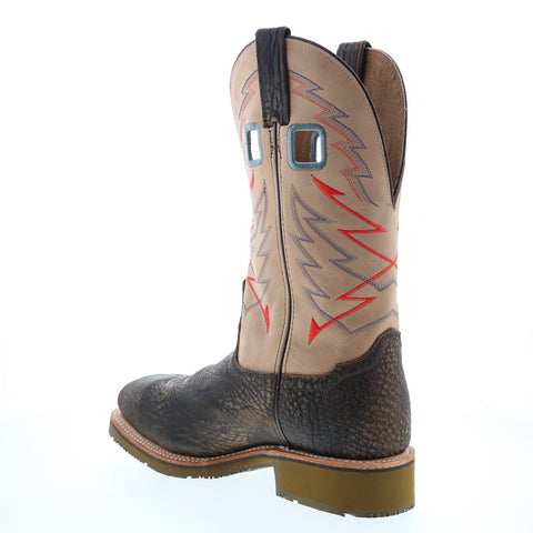 Double H Rogan Steel Toe Square Roper 11" DH7010 Mens Brown Wide Work Boots