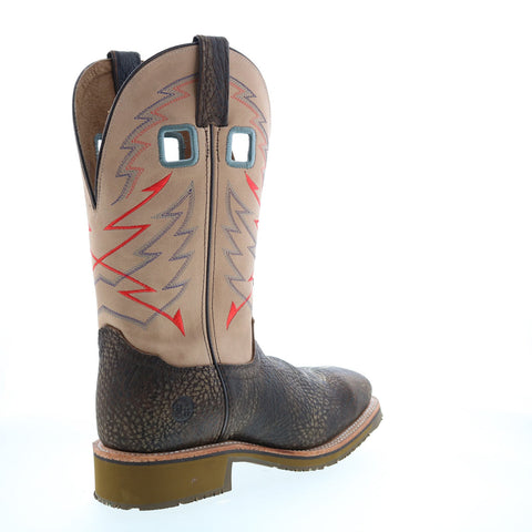 Double H Rogan Steel Toe Square Roper 11" DH7010 Mens Brown Wide Work Boots