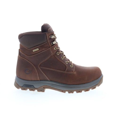 Dunham 8000 Works Waterproof 6 Plain Toe Mens Brown Work & Safety Boots