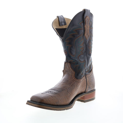 Double H Cliff Carry Pocket Square Toe Roper 12" Mens Brown Western Boots