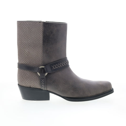 Dingo Butch Cowboy Boots DI-219 Mens Gray Leather Zipper Western Boots