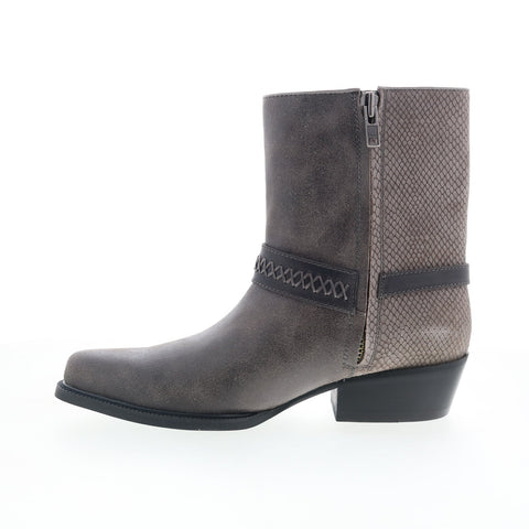 Dingo Butch Cowboy Boots DI-219 Mens Gray Leather Zipper Western Boots