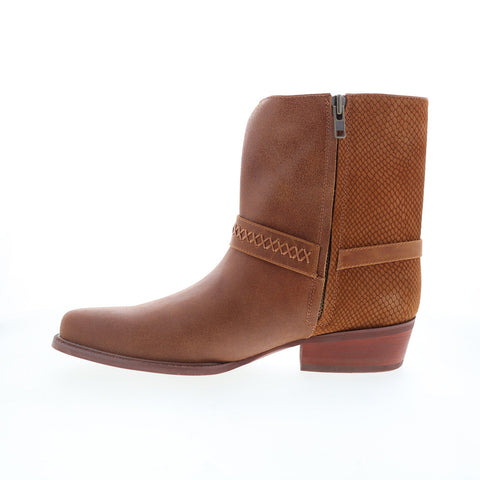 Dingo Butch Cowboy Boots DI-219 Mens Brown Leather Zipper Western Boots
