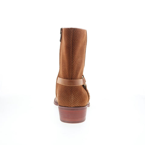 Dingo Butch Cowboy Boots DI-219 Mens Brown Leather Zipper Western Boots
