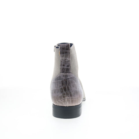 Dingo Dunn Ankle Boot DI-222 Mens Gray Leather Zipper Ankle Boots