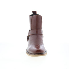 Bottes Western Dingo Black Bart Cuir Marron Taille 7 US - Bout Carré, Slip On, Neuf
