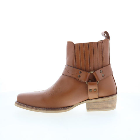 Dingo Black Bart Square Toe Boot DI-282 Mens Brown Leather Western Boots