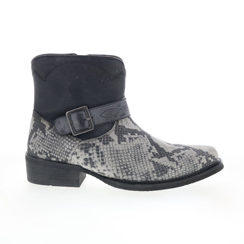 Dingo Ankle Boot DI-285 Mens Gray Suede Zipper Western Boots