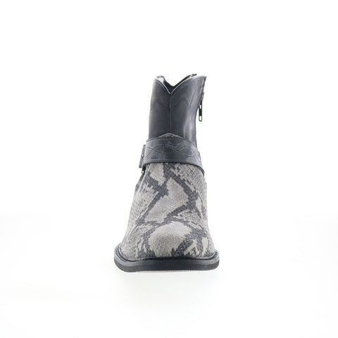 Dingo Ankle Boot DI-285 Mens Gray Suede Zipper Western Boots
